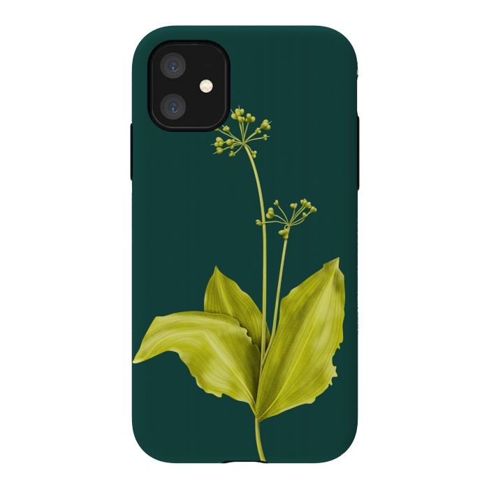 iPhone 11 StrongFit Wild Garlic Green Plant Botanical Art by Boriana Giormova