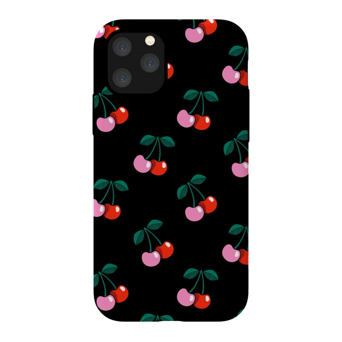 iPhone 11 Pro StrongFit Cherries by Laura Grant