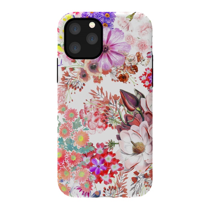 iPhone 11 Pro StrongFit Romantic painted colorful flowers by Oana 