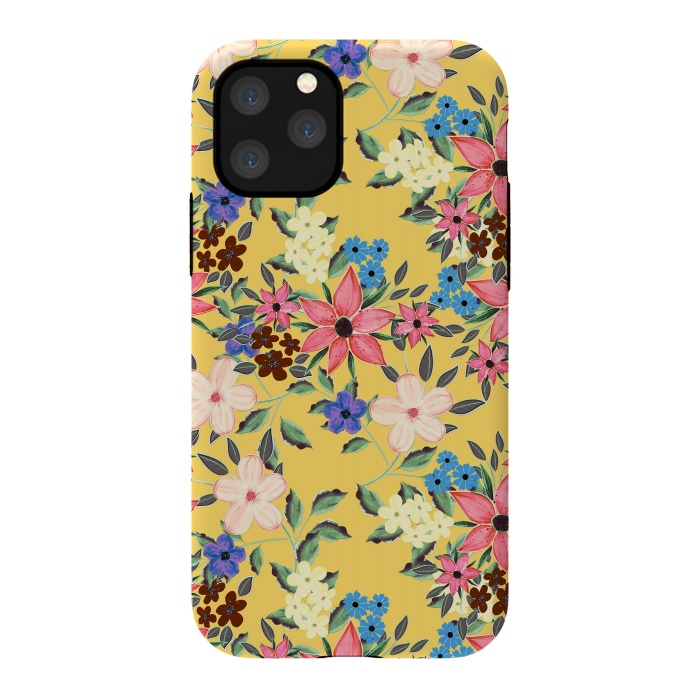 iPhone 11 Pro StrongFit Stylish garden floral design by InovArts