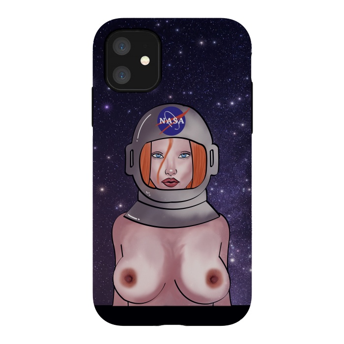 iPhone 11 StrongFit Space Girl by Mandy Porto