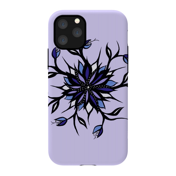 iPhone 11 Pro StrongFit Gothic Floral Mandala Monsters And Teeth by Boriana Giormova