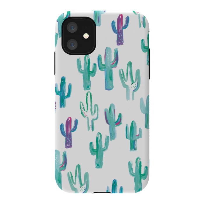 iPhone 11 StrongFit Mint cacti by lauradidthis