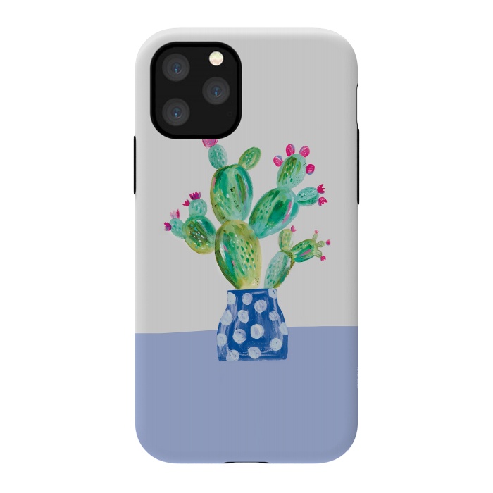 iPhone 11 Pro StrongFit Prickly pear cactus by lauradidthis