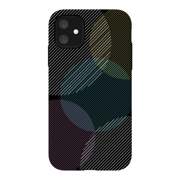 iPhone 11 StrongFit CIRCLE PATTERN WITH LINES by MALLIKA