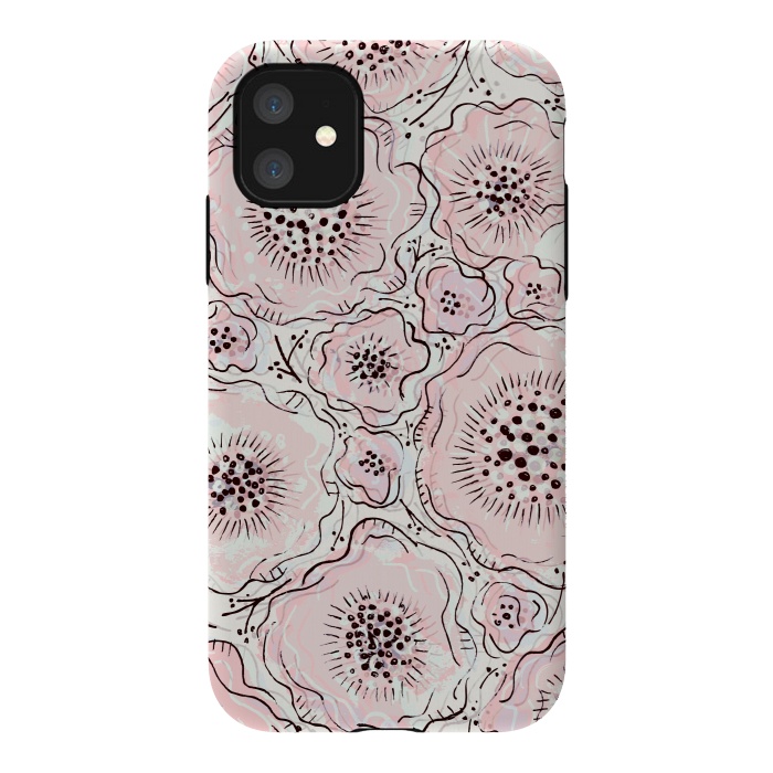iPhone 11 StrongFit Pretty in Pink by Rose Halsey