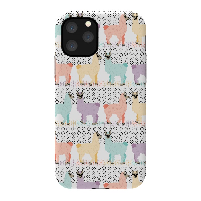 iPhone 11 Pro StrongFit Lovely Llamas by Shelley Schmidt