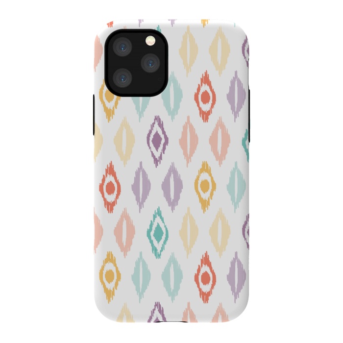 iPhone 11 Pro StrongFit Cheerful Ikat by Shelley Schmidt