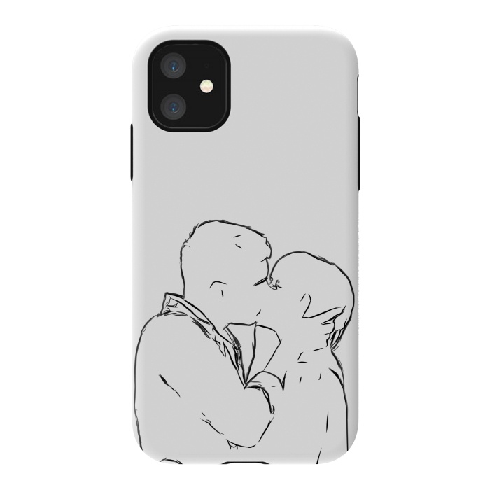 iPhone 11 StrongFit Kiss Minimal Drawing by Alemi