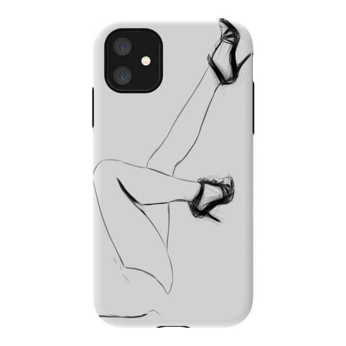 iPhone 11 StrongFit Legs Drawing Minimal Illustration by Alemi