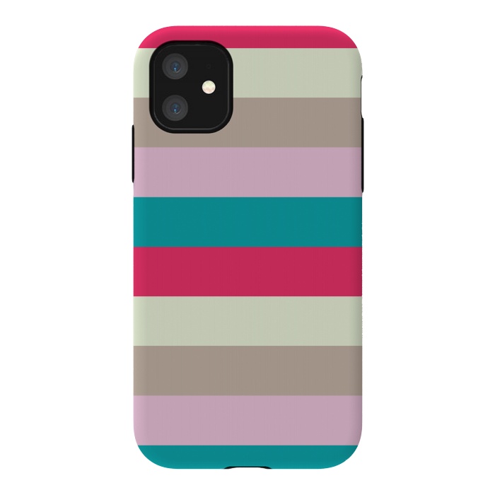 iPhone 11 StrongFit Bold feminine stripes by Martina