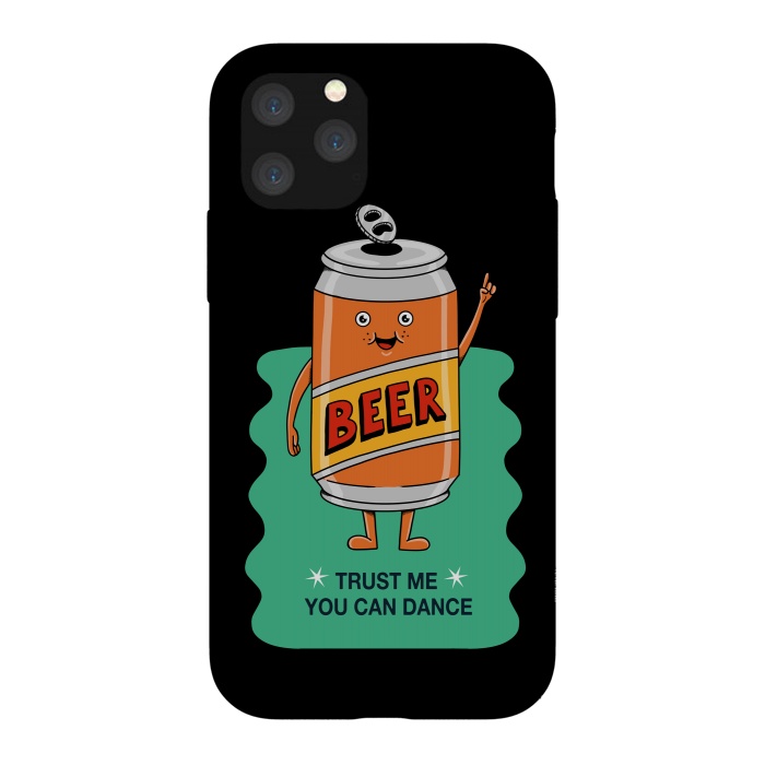 iPhone 11 Pro StrongFit Beer you can dance black by Coffee Man