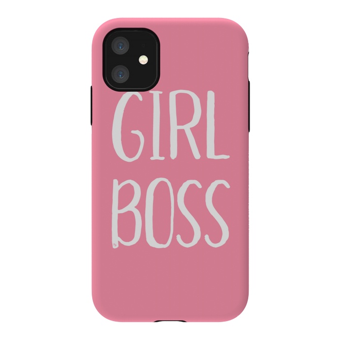 iPhone 11 StrongFit Pink Girl Boss by Martina