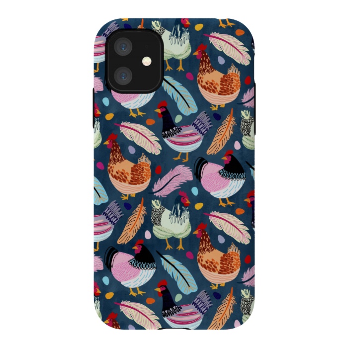 iPhone 11 StrongFit Trendy Chickens  by Tigatiga