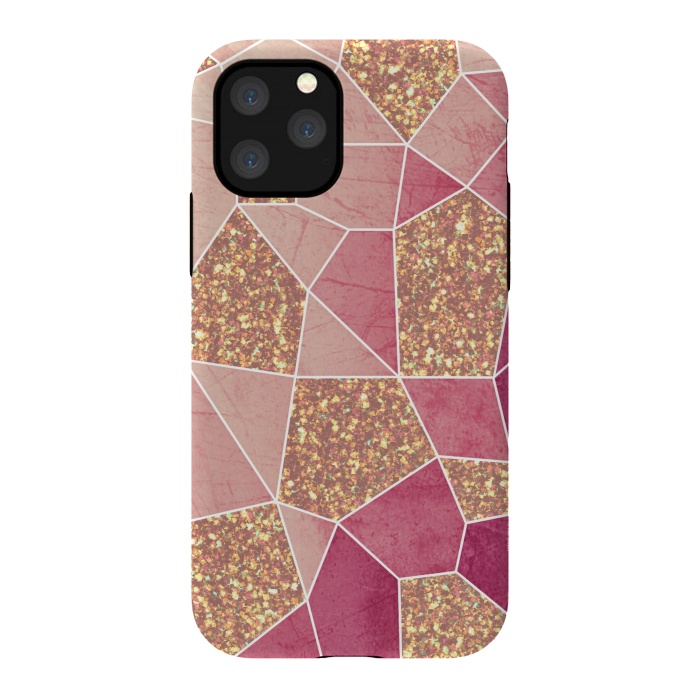iPhone 11 Pro StrongFit Pink geometric glitters by Jms