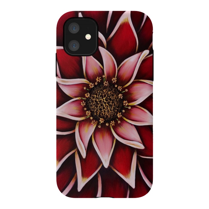 iPhone 11 StrongFit Valentine Dahlia by Denise Cassidy Wood