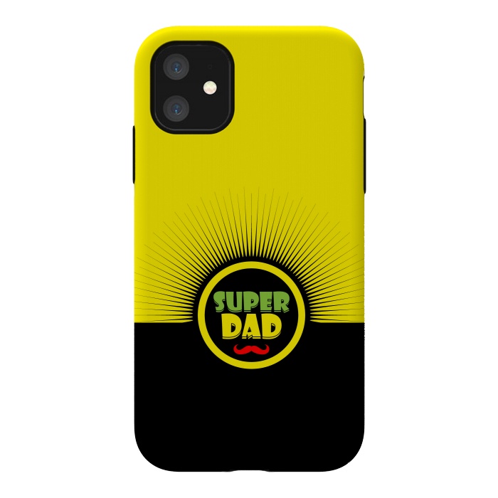 iPhone 11 StrongFit super dad mustache by TMSarts