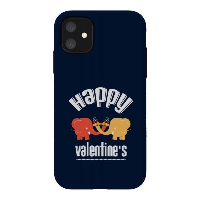 iPhone 11 StrongFit two elephants valentines by TMSarts