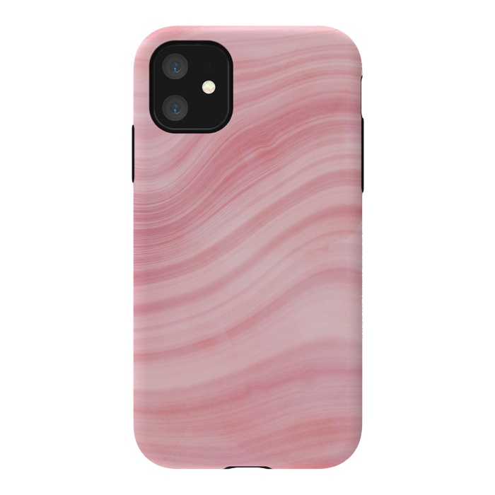 iPhone 11 StrongFit Light Pink Mermaid Waves Marble by  Utart