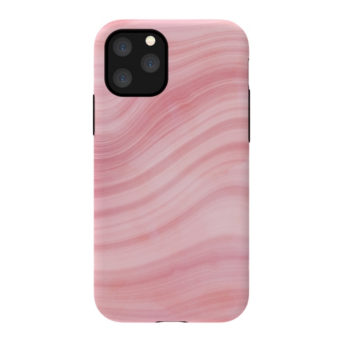 iPhone 11 Pro StrongFit Light Pink Mermaid Waves Marble by  Utart