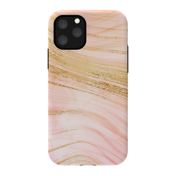 iPhone 11 Pro StrongFit Pink Mermaid Lush Marble with Faux Gold Veins by  Utart