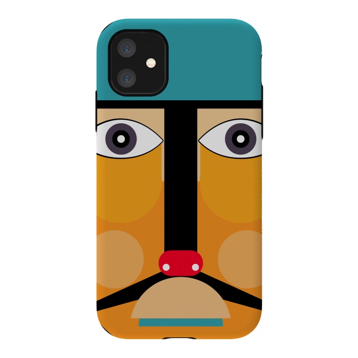 iPhone 11 StrongFit geometry tribal face by TMSarts