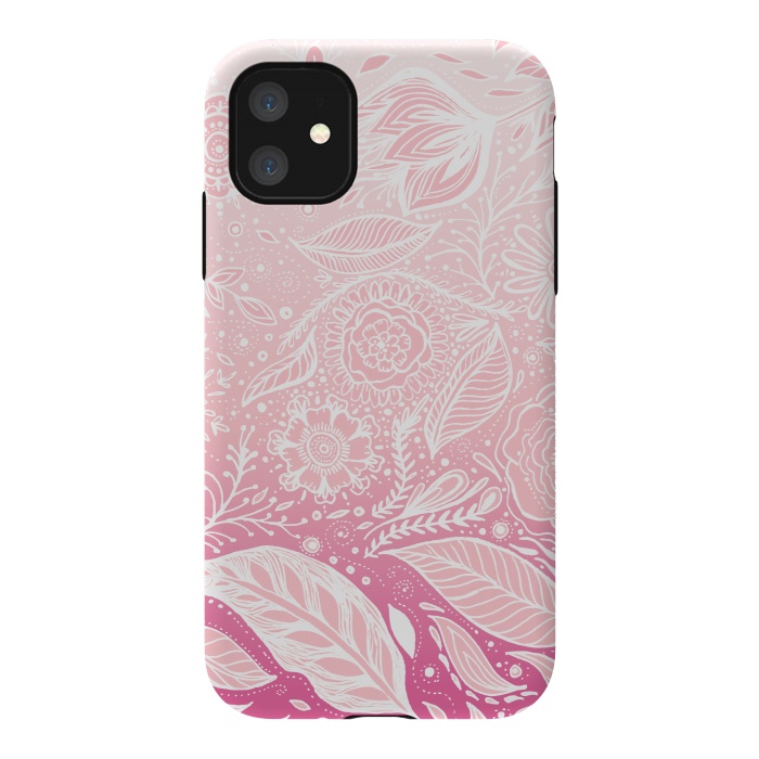iPhone 11 StrongFit Pink Fade by Rose Halsey