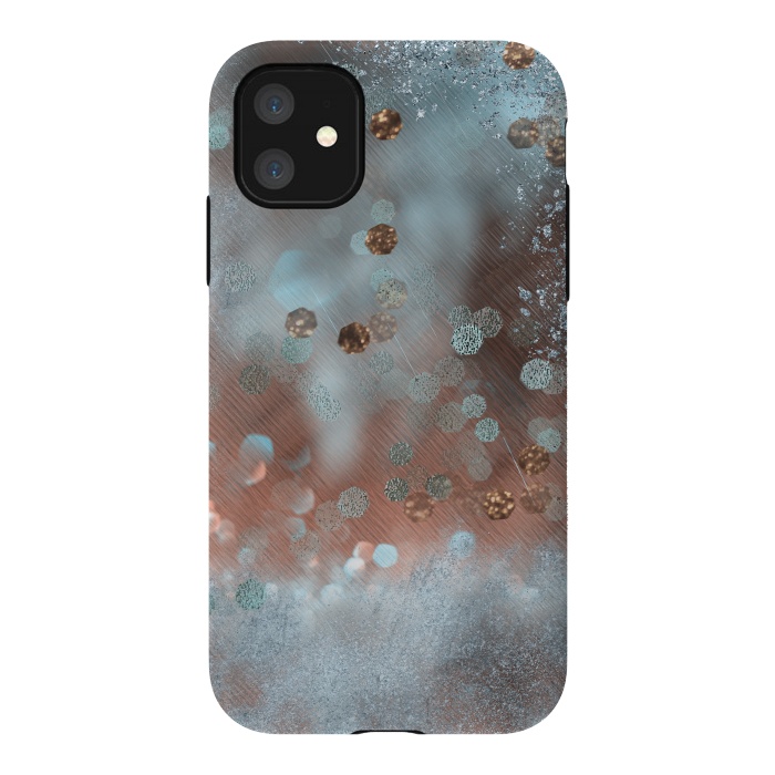 iPhone 11 StrongFit Copper Teal Glamour by Andrea Haase