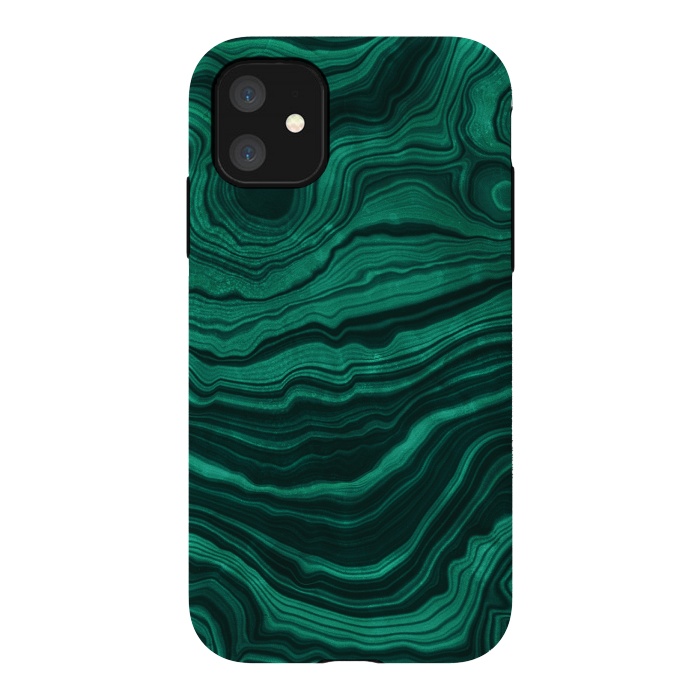 iPhone 11 StrongFit Green Malachite Marble Gem by  Utart