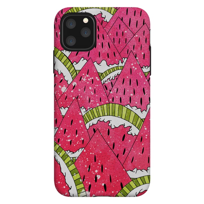 iPhone 11 Pro Max StrongFit Watermelon Mountains by Steve Wade (Swade)