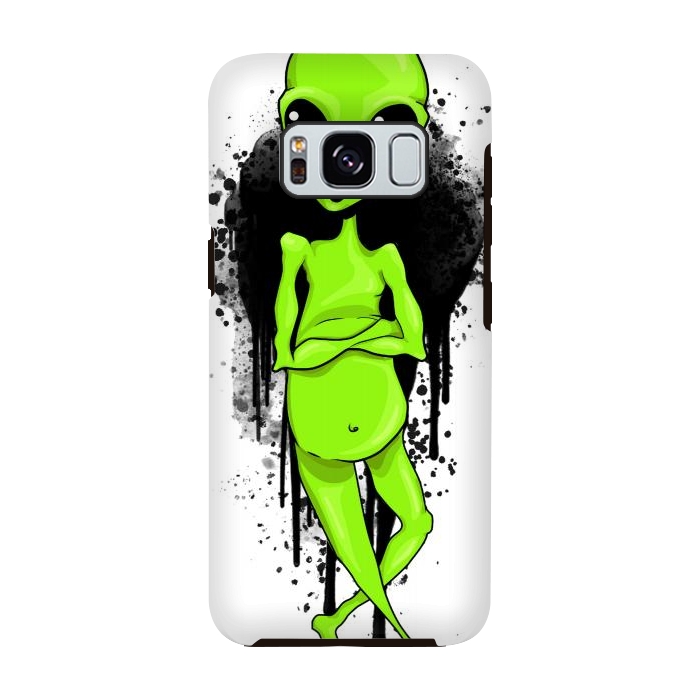 Galaxy S8 StrongFit Alien Graffiti by Area51 Designs