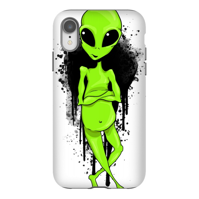 iPhone Xr StrongFit Alien Graffiti by Area51 Designs