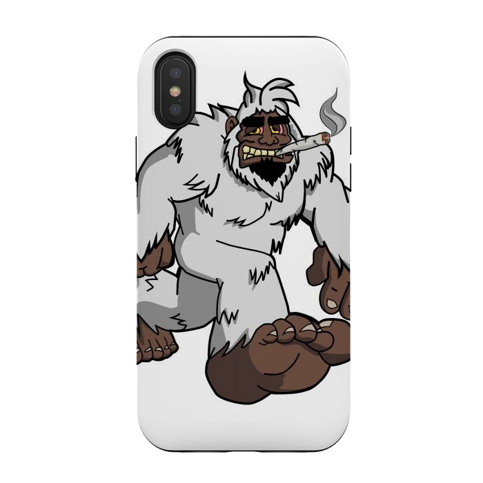 iPhone Xs / X StrongFit Chillin' Yeti by Area51 Designs