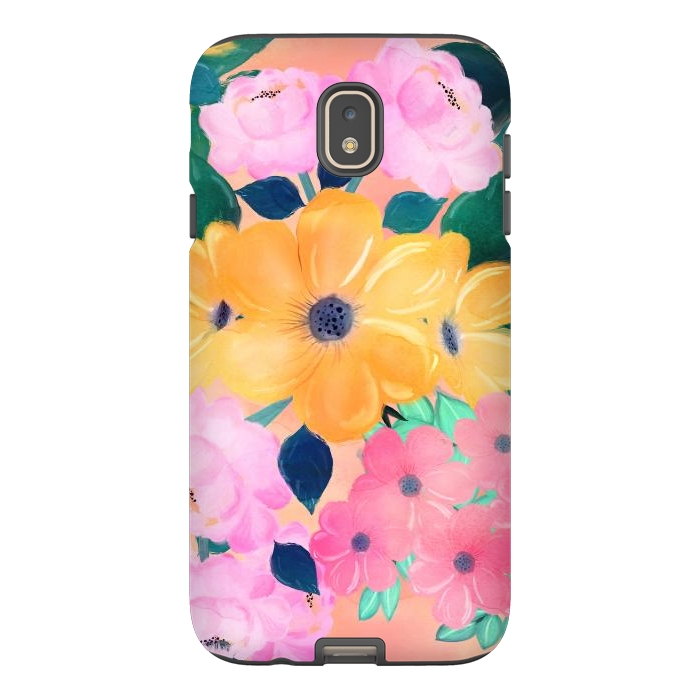 Galaxy J7 StrongFit Cute Colorful Romantic Watercolor Flowers  by InovArts