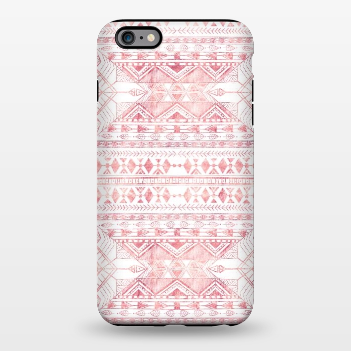 iPhone 6/6s plus StrongFit Stylish Rose Gold Geometric Tribal Aztec Pattern by InovArts