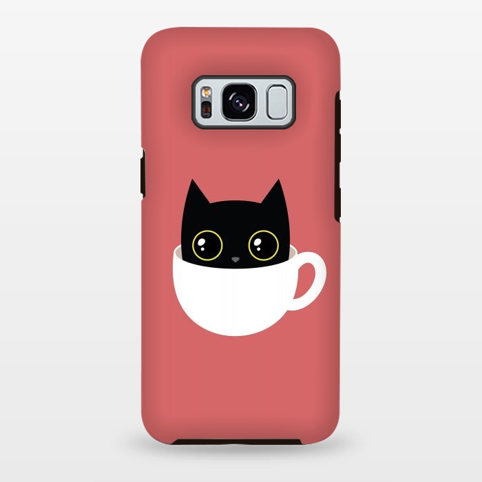 Galaxy S8 plus StrongFit Coffee cat by Laura Nagel