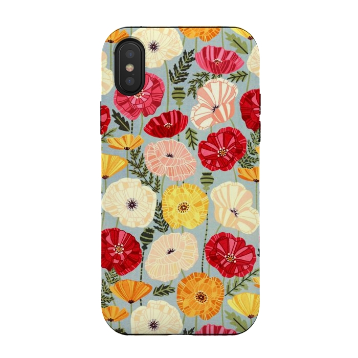 iPhone Xs / X StrongFit Iceland Poppies  by Tigatiga