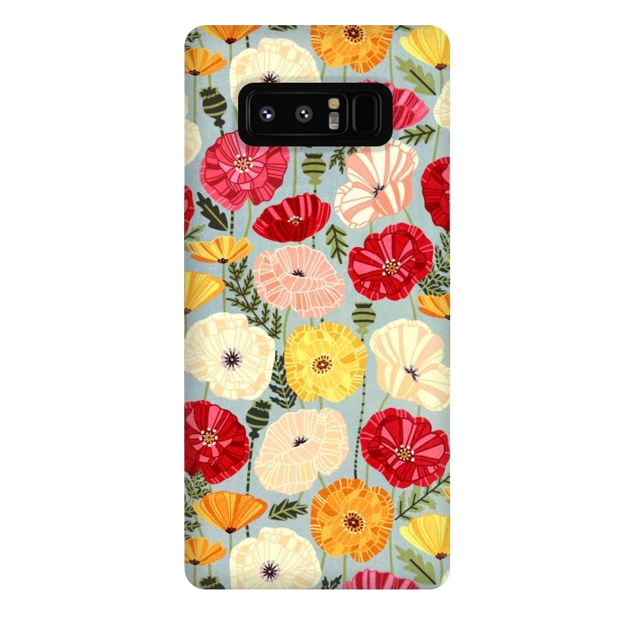 Galaxy Note 8 StrongFit Iceland Poppies  by Tigatiga