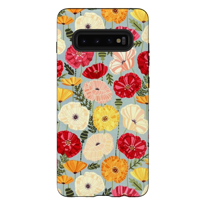 Galaxy S10 plus StrongFit Iceland Poppies  by Tigatiga