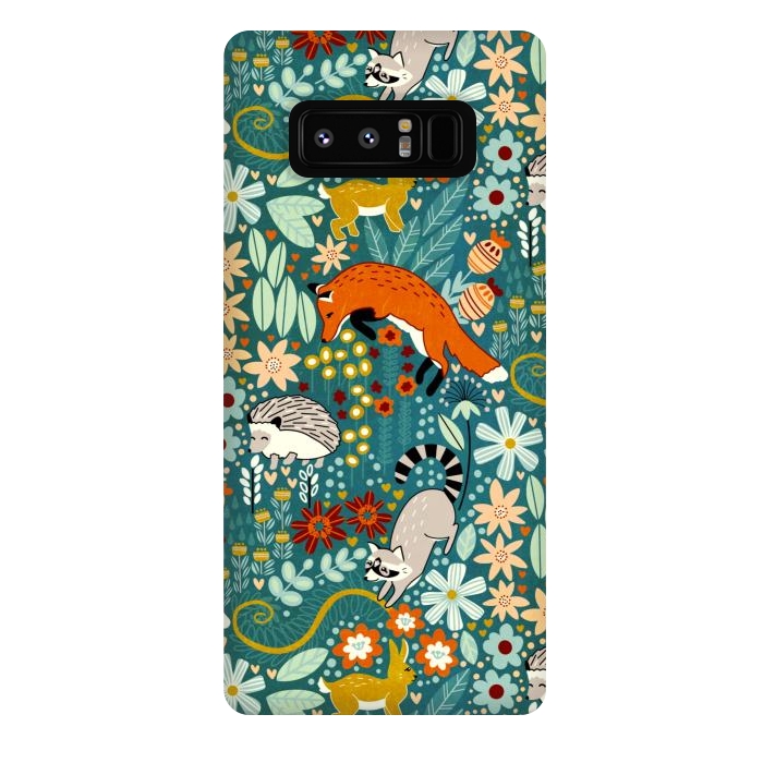 Galaxy Note 8 StrongFit Textured Woodland Pattern  by Tigatiga
