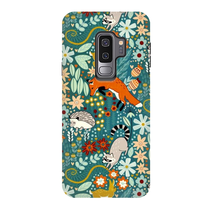 Galaxy S9 plus StrongFit Textured Woodland Pattern  by Tigatiga