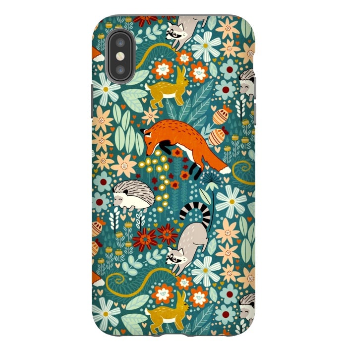 iPhone Xs Max StrongFit Textured Woodland Pattern  by Tigatiga