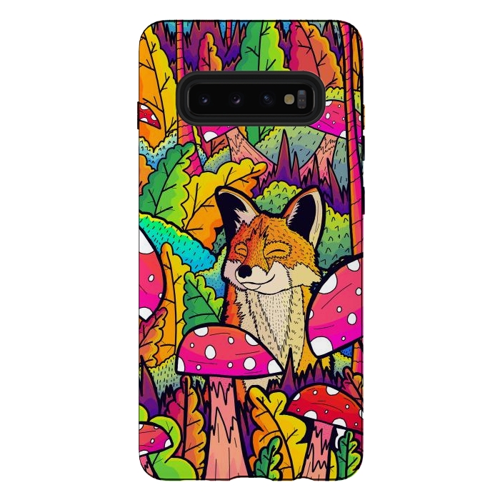 Galaxy S10 plus StrongFit The happy little fox by Steve Wade (Swade)