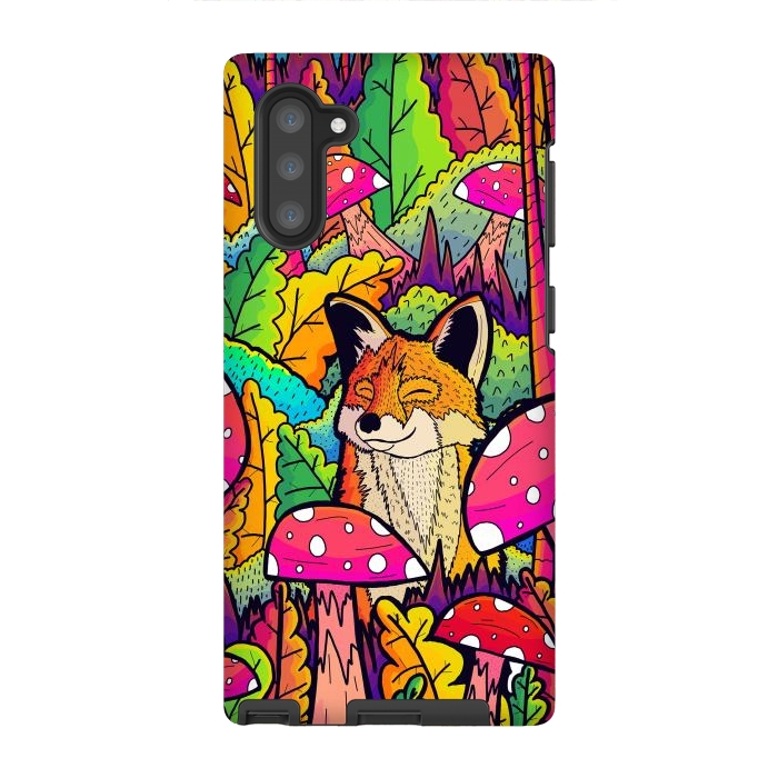 Galaxy Note 10 StrongFit The happy little fox by Steve Wade (Swade)