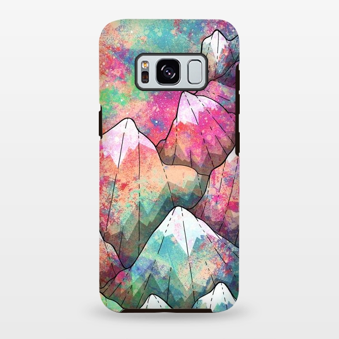 Galaxy S8 plus StrongFit The painted mountain peaks  by Steve Wade (Swade)
