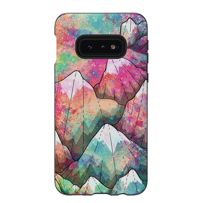 Galaxy S10e StrongFit The painted mountain peaks  by Steve Wade (Swade)