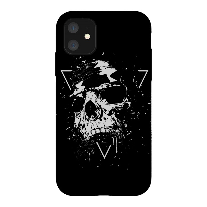 iPhone 11 StrongFit Skull X (bw) by Balazs Solti