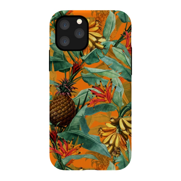 iPhone 11 Pro StrongFit Sunny Banana and Pinapple Jungle Garden by  Utart