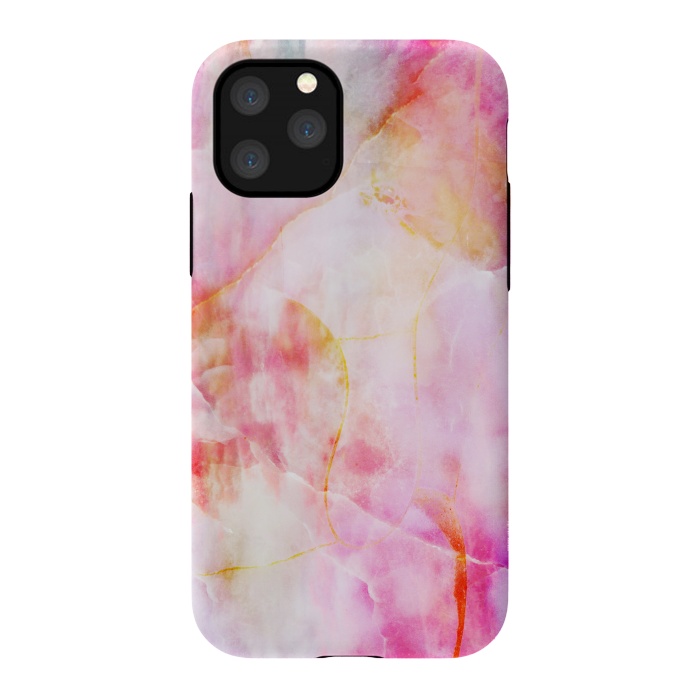 iPhone 11 Pro StrongFit Watercolor painted pink marble by Oana 