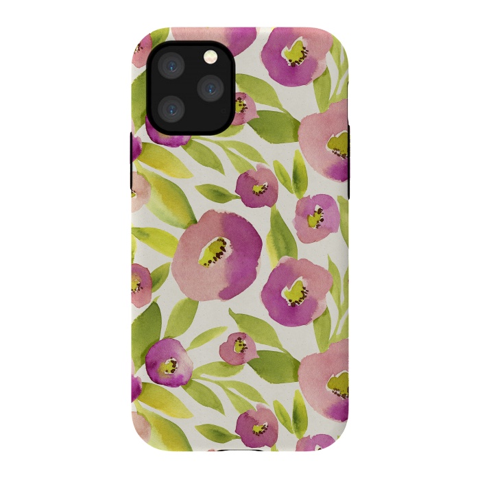 iPhone 11 Pro StrongFit Magical Plum Flowers by Allgirls Studio